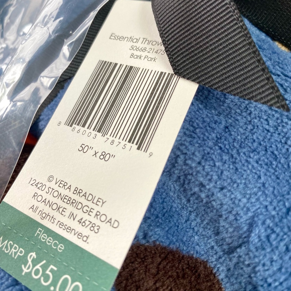- 🌸 Vera Bradley NWT  50”x80 Throw Blanket - Picture 5 of 5